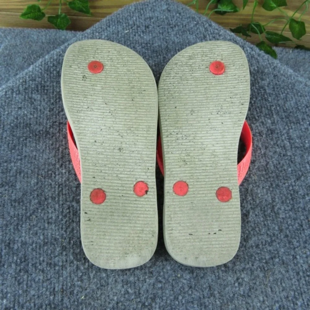 Havaianas Youth Girls Flip Flop‎ Shoes Size 3-4 Medium Pink Synthetic Slip On